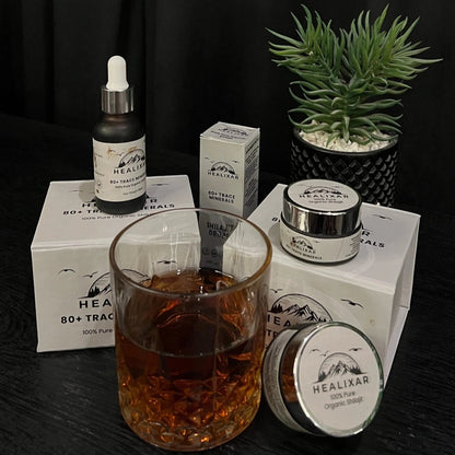 30g Resin + 30ml Drops by Healixars – Balanced Shilajit Bundle in Pakistan