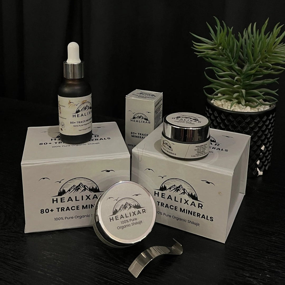 30g Resin + 30ml Drops by Healixars – Balanced Shilajit Bundle in Pakistan