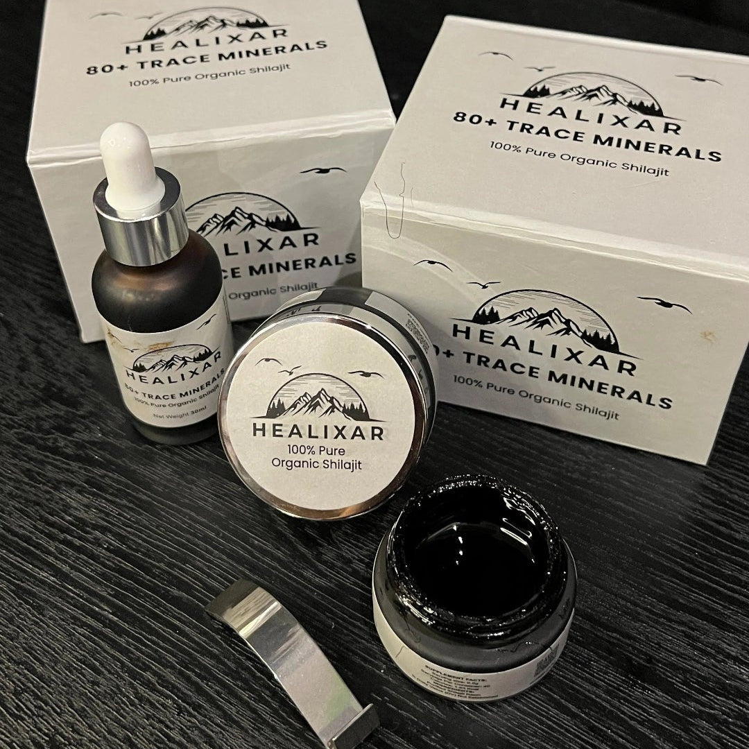 30g Resin + 30ml Drops by Healixars – Balanced Shilajit Bundle in Pakistan