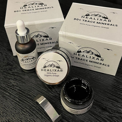30g Resin + 30ml Drops by Healixars – Balanced Shilajit Bundle in Pakistan