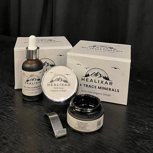 30g Resin + 30ml Drops by Healixars – Balanced Shilajit Bundle in Pakistan